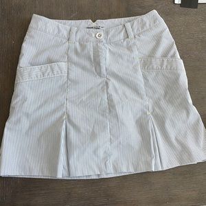 Nike golf white gray seersucker skirt